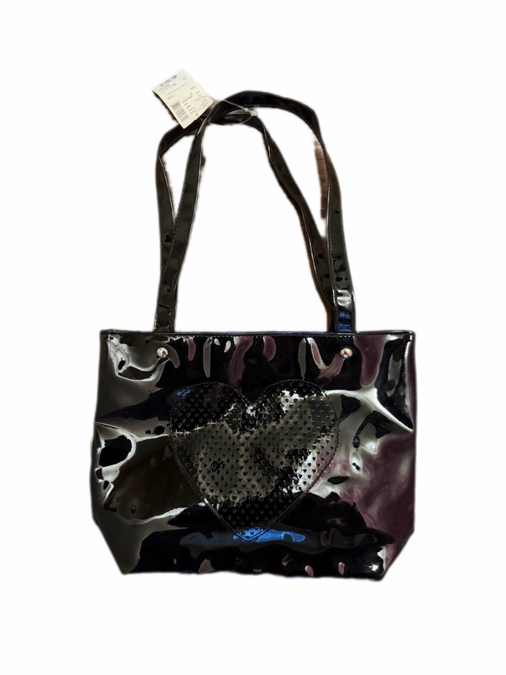 Limited too black heart tote bag